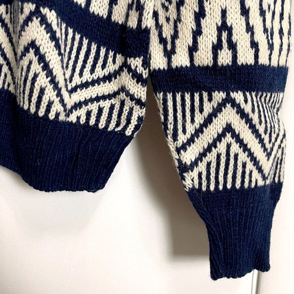 90s wool blend nordic pullover sweater - NWT - size large - Picture 3 of 7